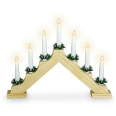 Wooden 7 LED Candle Bridge