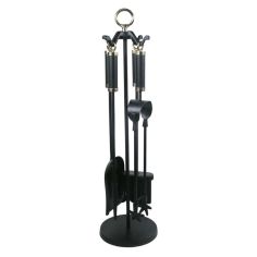 Castle Living Column 5 Piece Companion Set Black & Nickel 26in