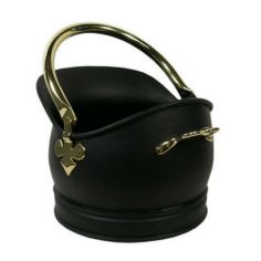 Castle Living Helmet Coal Bucket Black & Brass