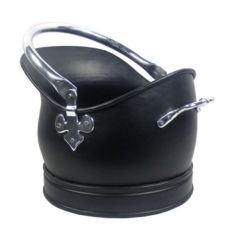 Castle Living Helmet Coal Bucket Black & Chrome