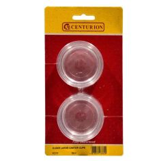Centrurion Clear Castor Cups - 60mm - Pack Of 4