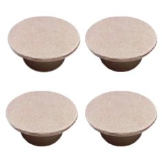 Premier 40mm Felt Beige Castor Cups - Pack Of 4