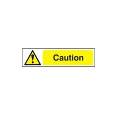 Caution - PVC Sign (200mm x 50mm)