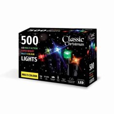 Classic Christmas 500L LED Multi Action Super Bright Multi Colour Lights