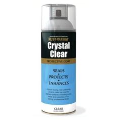 Rust-Oleum Crystal Clear Gloss Protective Top Coat - Spray Paint 400ml