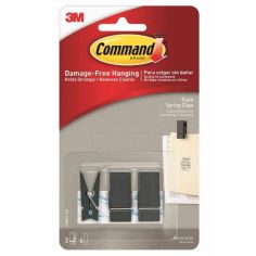 Command™ Picture Hanging Hooks - 3 Slate Spring Clips
