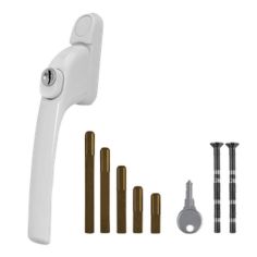 Chameleon White Adaptable Inline Window Espag Handle - 15mm- 55mm