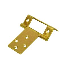 EB Brass Plated Single Cranked Flush Hinge - 16mm