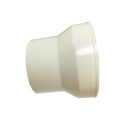 White Plastic Venting Reducer - 5" To 4"