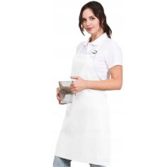 White adjustable protective chef's apron