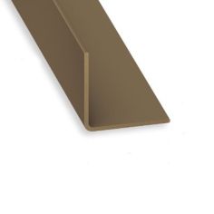 Chocolate Brown PVC Equal Corner Profile - 20mm X 20mm X 2m