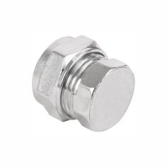 Chrome Stop End 15mm 