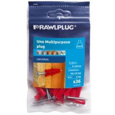 Rawlplug Uno Multipurpose Plug - Pack of 36