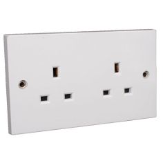 Lincoln Unswitched Socket 13 Amp 2 Gang 