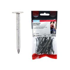 Timco 50 X 2.65 Galvanised Clout Nails - Pack Of 50