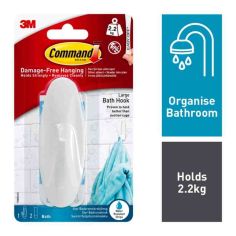 Command™ Designer Hook With Bath Strips Large