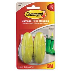 Command™ Hanging Green Grass Hook - 2 Hooks - (3lb) 1kg