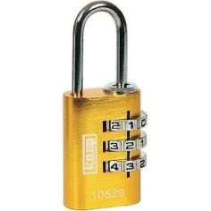 Kasp Combination Padlock - Yellow 20mm