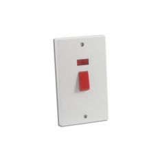 45 Amp 1 Gang Wall Cooker Switch with Neon White