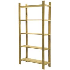Core Natural Wood 5 Shelf Storage Unit