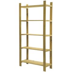 Core Natural Wood 5 Shelf Storage Unit