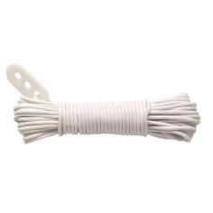 10m White Cord Washing Line With Tensioner 2.6mm