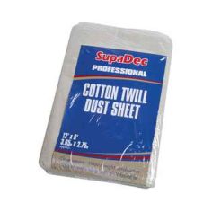 SupaDec Cotton Twill Dust Sheet 12' x 9' (3.6m x 2.7m) approx