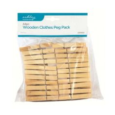 Ashley 44pc Wooden Clothes Pegs