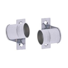 Colorail  3/4" Chrome Plated Cranked Wardrobe Bracket (Pack of 2)