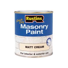 500ml Rustins Cream Masonry Paint