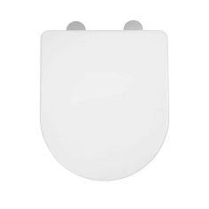 Croydex Eyre D Shaped Flexi Fix Toilet Seat Soft Close - White