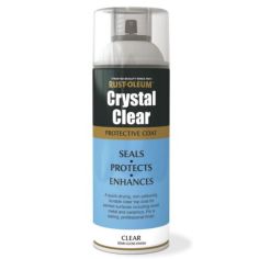 Rust-Oleum Crystal Clear Protective Top Coat Spray Paint Semi Gloss 400ml