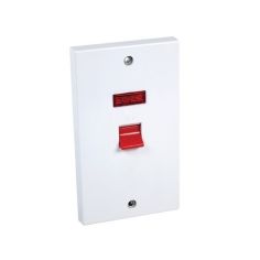 Cooker Switch 45Amp DP + Neon (Tall)