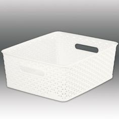 Curver My Style Small Rectangular Basket Vintage White 8L