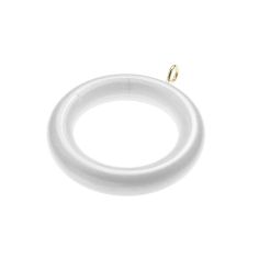 Amig White Wooden Curtain Ring - Pack Of 10