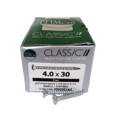 Timco Classic® Zinc Pozi Wood Screws 4.0 X 30mm - Box Of 200