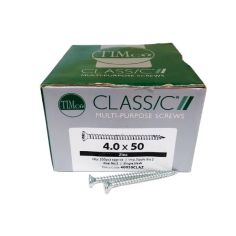 Timco Classic® Zinc Pozi Wood Screws 4.0 X 50mm - Box Of 200