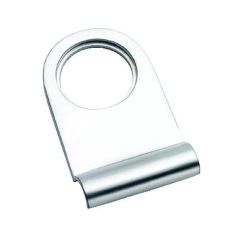 Satin Chrome Victorian Cylinder Pull - 3¼" x 1¾"