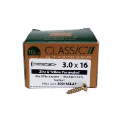 Timco Classic® ZYP Pozi Wood Screws 3.0 X 16mm - Box Of 200