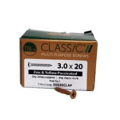 Timco Classic® ZYP Pozi Wood Screws 3.0 X 20mm - Box Of 200
