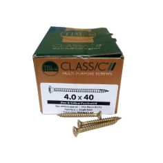 Timco Classic® ZYP Pozi Wood Screws 4.0 X 40mm - Box Of 200