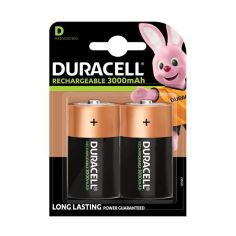 Duracell Recharageble Battery Size D 3000Mah - Card of 2