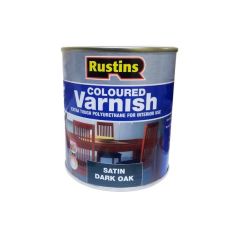 Rustins Coloured Varnish - Satin Dark Oak 500ml