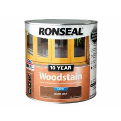 Ronseal Satin 10 Year Woodstain - Dark Oak 750ml