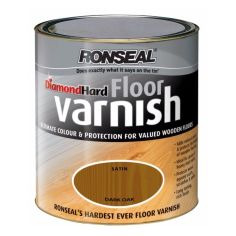 Ronseal Diamond Hard Dark Oak Satin Floor Varnish 2.5L
