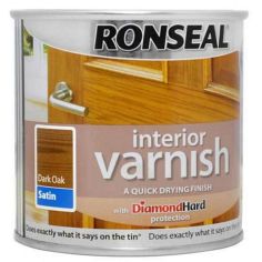 Ronseal Interior Varnish - Satin Dark Oak 750ml
