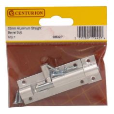 Centurion 63mm Aluminium Straight Barrel Bolt