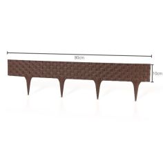 Rattan Garden Edging Dark Brown 3 x 800mm - 2.4m 