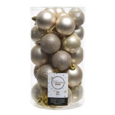 Decoris 30pc Mixed Gold Bauble Decorations