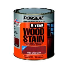 Ronseal 5yr Quick Drying Woodstain - Deep Mahogany 250ml